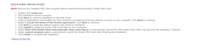 Sonicwall global vpn client download